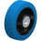 Roda de 160 mm com borracha elástica azul sobre centro de nylon 1