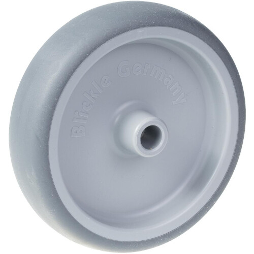 125 mm Rad mit grauem TPR-Gummi auf Polypropylen-Kern