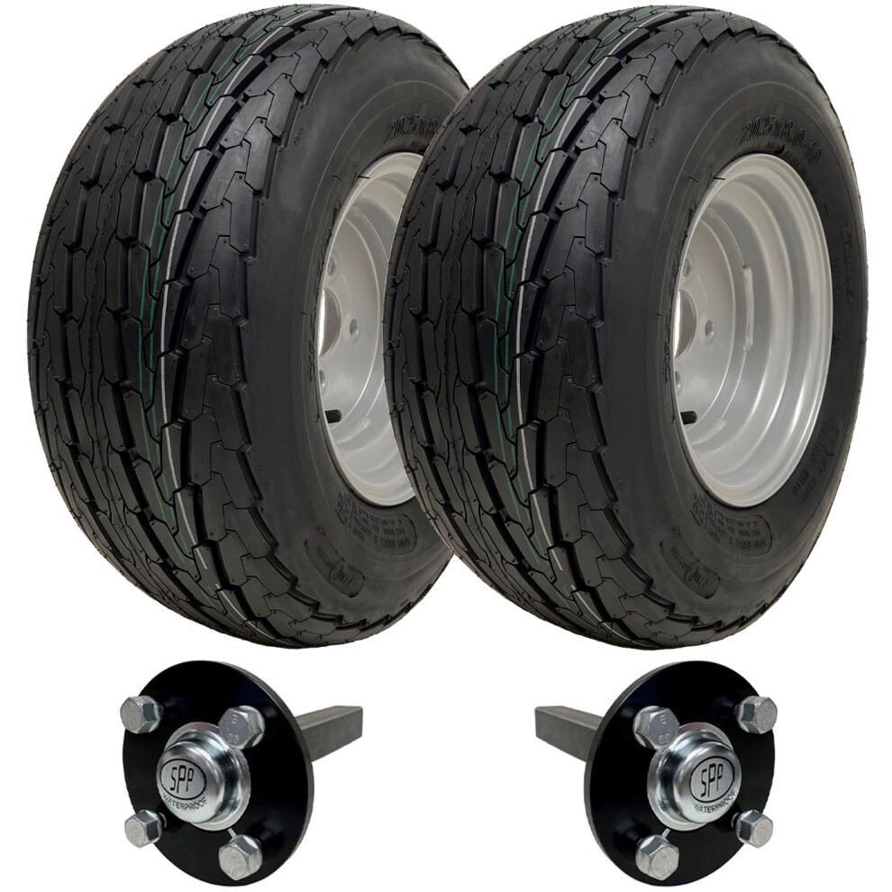 Parnells 20.5X8.00-10 Trailer Kit High Speed Road Legal Wheels + Hub & Stub Axle 750Kgs