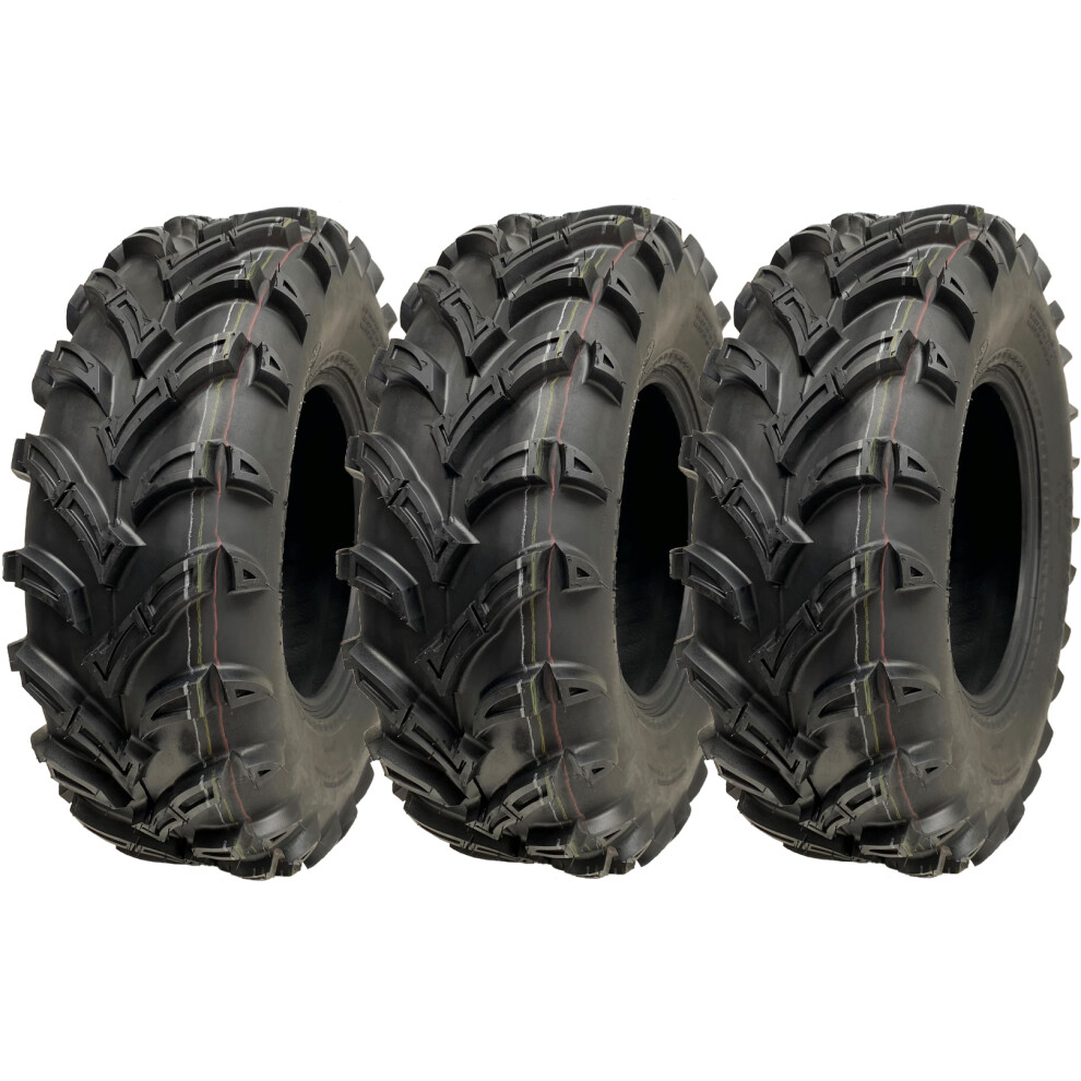 Parnells 25X8.00-12 Atv Quad Tyres 6Ply 14Psi Wanda P377 Road Legal Tires 65J (Set Of 3)