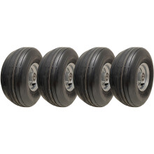 15x6.00-6 Multi Rib Lawnmower Wheels 6ply P508 Tyre Rim 25mm Bearings (Juego de 4)