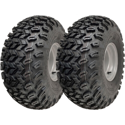 Parnells 22x11.00-8 Pneus Utilitários ATV P334 Rodas 4ply Jantes de aço PCD de 4 polegadas (conjunto de 2)