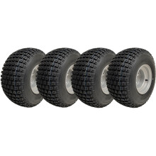 18x9.50-8 ATV Knobby Neumático montado en 4 Stud 100mm PCD Rim Wanda P322 (Juego de 4)