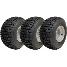 18x9.50-8 ATV Knobby Reifen auf 4 Loch 100mm PCD Felge Wanda P322 (3er Set)