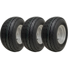 20.5x8.0-10 Trailer Wheels 100mm PCD Wanda P815 Road Legal 412kg Load (Juego de 3)