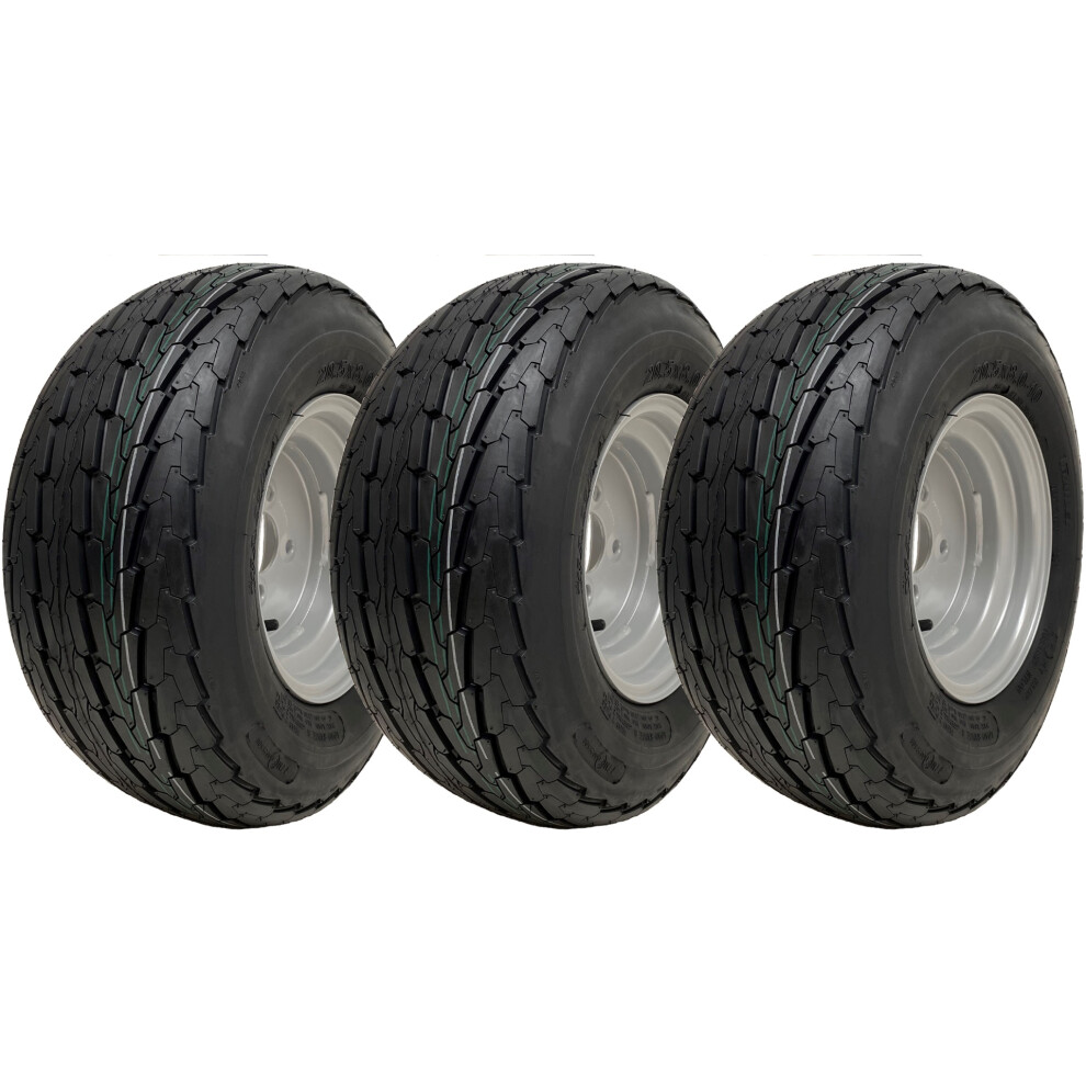 Parnells 20.5X8.0-10 Trailer Wheels 100Mm Pcd Wanda P815 Road Legal 412Kg Load (Set Of 3)