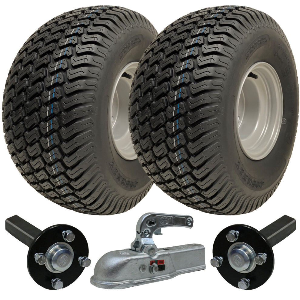 Parnells 20X10.00-8 Atv Grass Trailer Kit, Hub & Stub Axles, Cast Hitch Road Legal 900Kgs