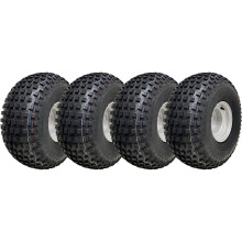22x11.00-8 Knobby ATV Neumáticos 4 Stud Rim Trailer Quad Ruedas 100mm PCD (Juego de 4)