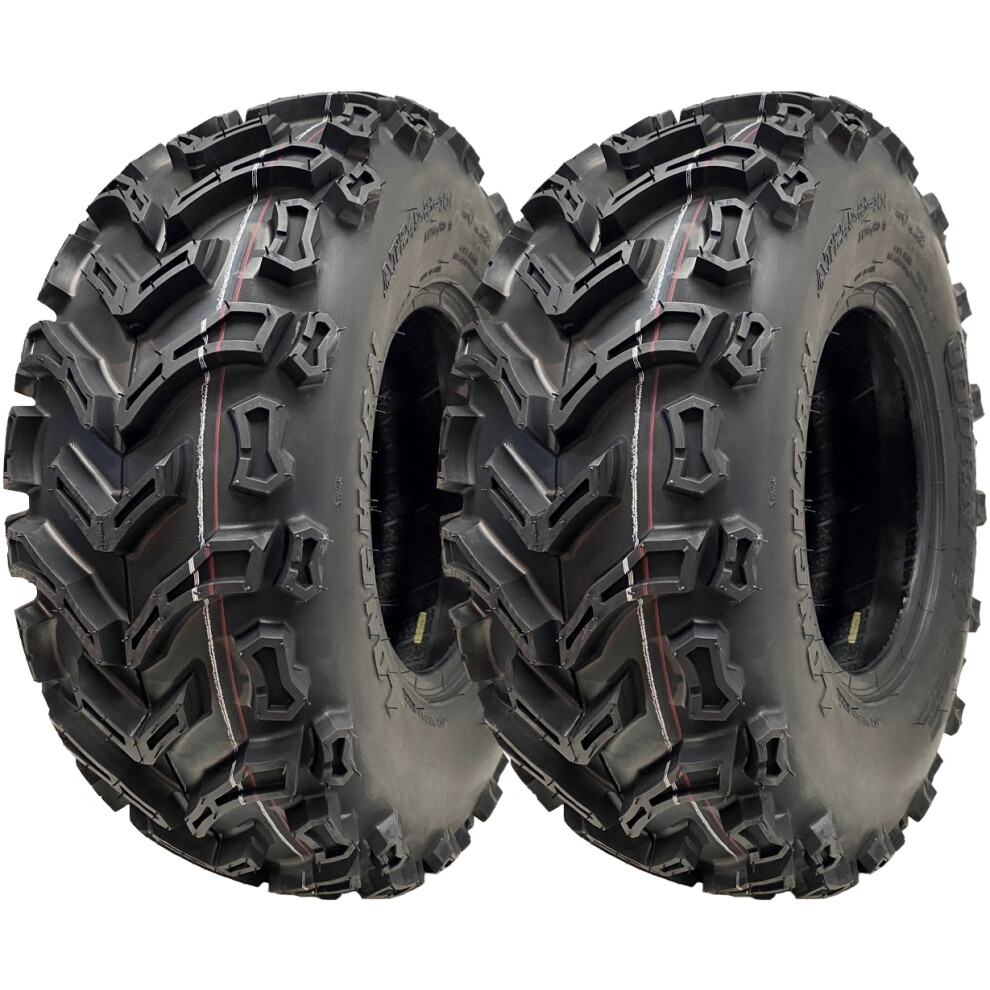 Parnells 24X8.00-11 Quad Atv Tyres 6Ply Wanda E-Marked Road Legal Tubeless 41J (Set Of 2)