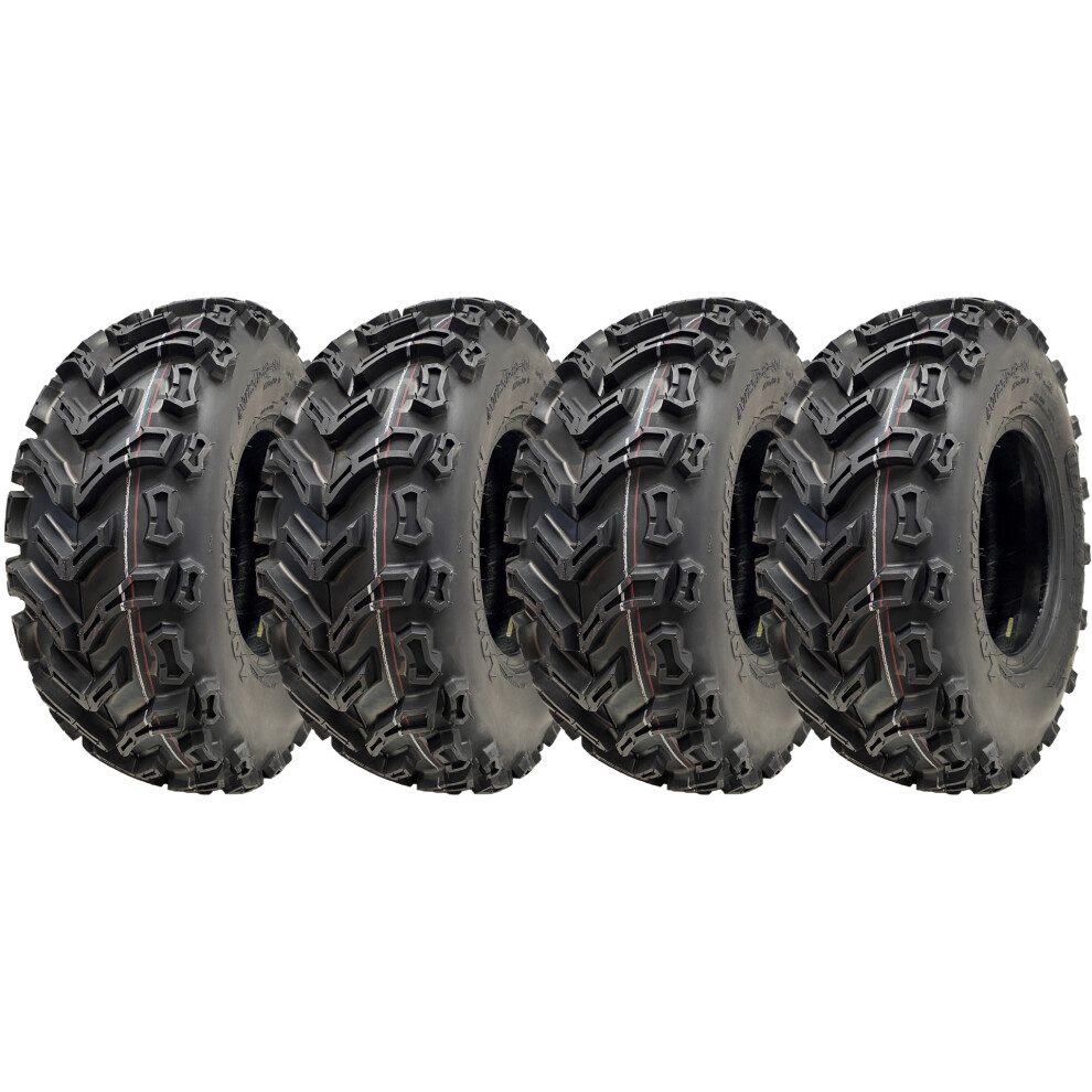 Parnells 24X8.00-11 Quad Atv Tyres 6Ply Wanda E-Marked Road Legal Tubeless 41J (Set Of 4)