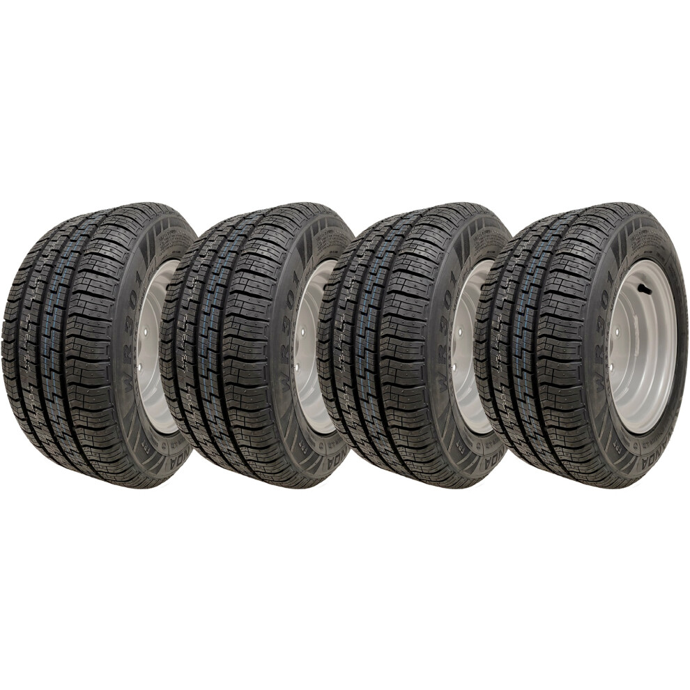 Parnells 195/55R10c Wanda Wr301 Trailer Wheels 4 X 100 Pcd High Speed 750Kgs (Set Of 4)