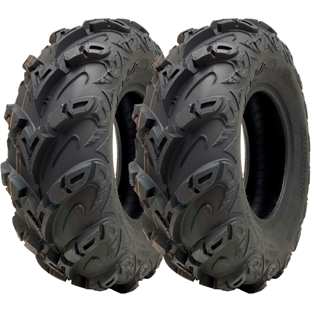 Parnells 25X8.00-12 Atv Quad Tyre Obor Mudsling Wu05 E-Marked Road Legal 165Kg (Set Of 2)