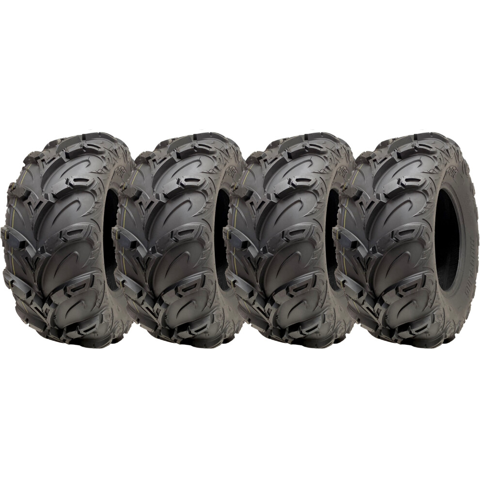 Parnells 25X10.00-12 Atv Quad Tyres Obor Mudsling E-Marked Road Legal 200Kgs (Set Of 4)