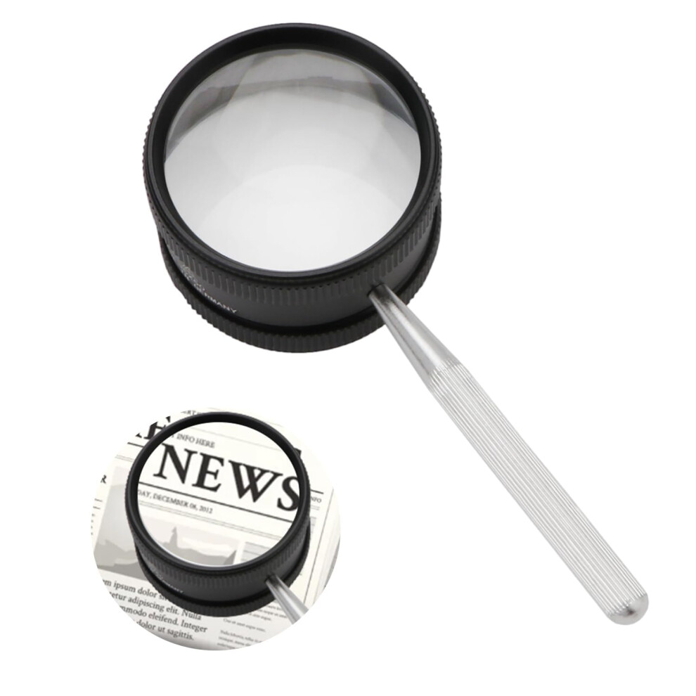 Handheld Magnifying Glass 35X High Clarity Loupe for Seniors, Jewelry Inspection, Macular Degeneration, 50mm Diameter