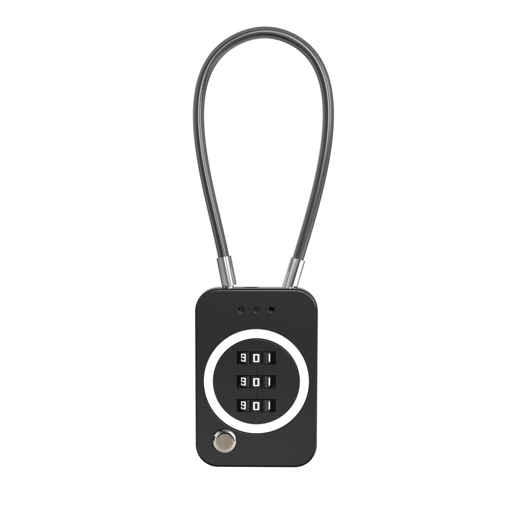Combo Lock, Premium Black Cable Lock With 3-Digit Code, Anti-Theft Zipper Lock For Luggage, Backpack, Suitcase 6276012480879