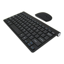 Black Wireless Keyboard and Mouse Combo, 2.4GHz Silent USB Waterproof Keyboard and Mouse for PC, Laptop, Windows