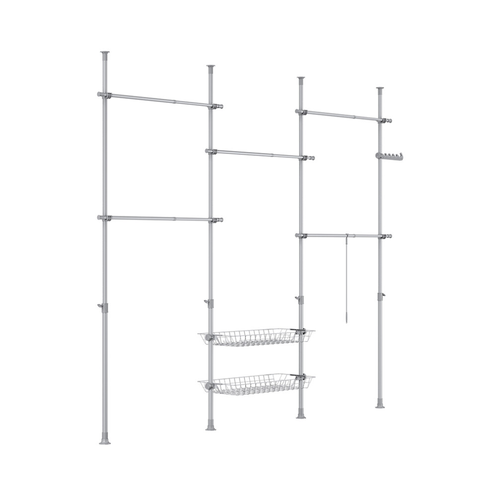 SoBuy Adjustable Walk-in Wardrobe 311x37x295cm KLS04-II-HG-image-OPC-PJMCKKS-NEW