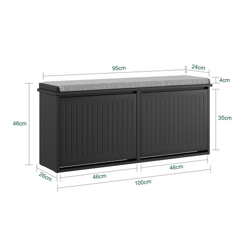 SoBuy λεπτό ντουλάπι παπουτσιών 100x26x46cm