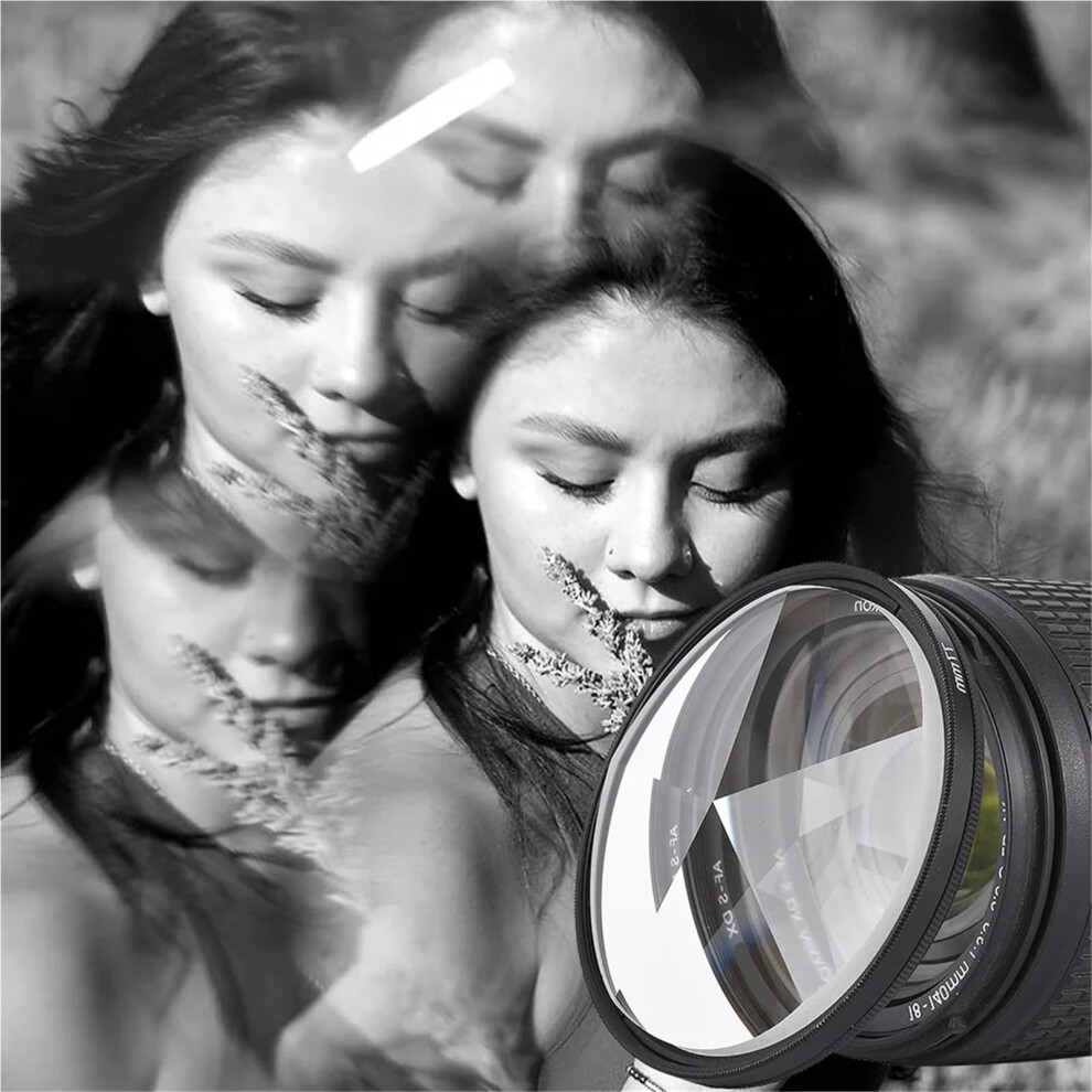 Kaleidoscope Prism Filter 52-82Mm For Dslr Slr Cameras - 5-Edge Special Effect Lens Filter With 62Mm Adapter Ring 6276012481043