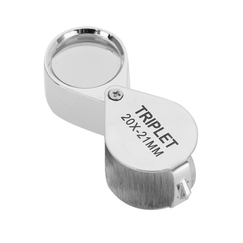 20X Portable Magnifier Folding Pocket Loupe with 1