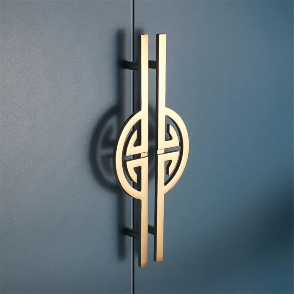 Chinese Style Cabinet Handles Gold 64Mm For Drawers, Shoe Cupboards, Bookcases, Dressers, And Wardrobes - 1 Piece 6276012481234