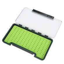 Tragbare transparente Fliegenfischertasche mit stoßfestem, wasserdichtem Silikon-Fliegenkasten für Outdoor-Angeln 103x17x188mm / 4,06x0,67x