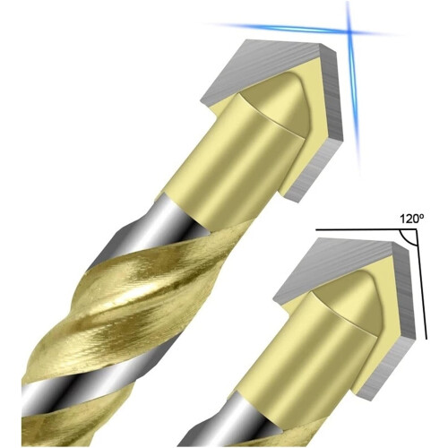 Carbide Triangle Drill Bits Set 4PCS for Marble Glass Tile Ceramic Woodworking Masonry Compatible with Power Tools 1