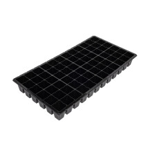 21" x 11" Extra Strength 72-Cell Square Seed Starter Tray, Black, 2.5" Deep for Greenhouses and Indoor Gardening