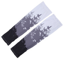 1 Paar Eis-Seide-Armsleeves UV-Sonnenschutz Dünn Atmungsaktiv Kühlende Armsleeves für Fahren Sommer Sport XL Schwarz