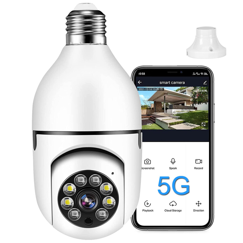 Security Cameras Wireless Outdoor E27 Bulb 1080P Dome Camera With 5Ghz 2.4Ghz Wifi Audio For Home Security And Baby Monitoring 6493810686467