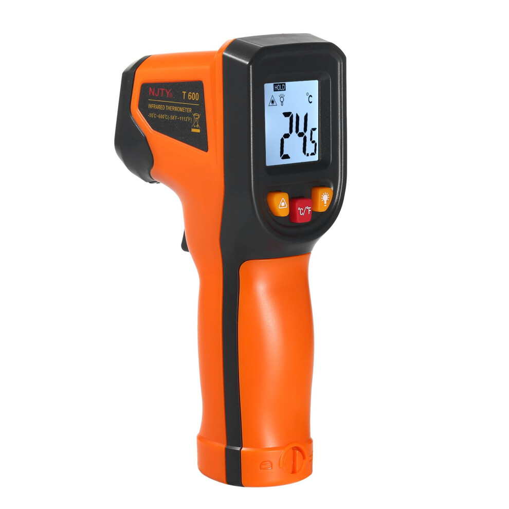 Infrared Thermometer Digital Gun -50 to 600 Industrial Non-Contact Measuring Meter with Laser Pointer