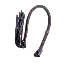 g Crop Sex Play 33" Leather Flogger Whip for Adult BDSM Spanking Play, Soft Grip Handle and Adjustable Length