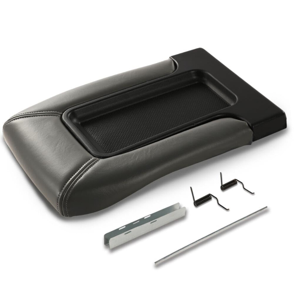 Center Console Lid With Charging Port For Gmc Sierra Yukon Chevy Silverado Suburban Tahoe 1999-2007 Replacement Kit Grey 6947110167916