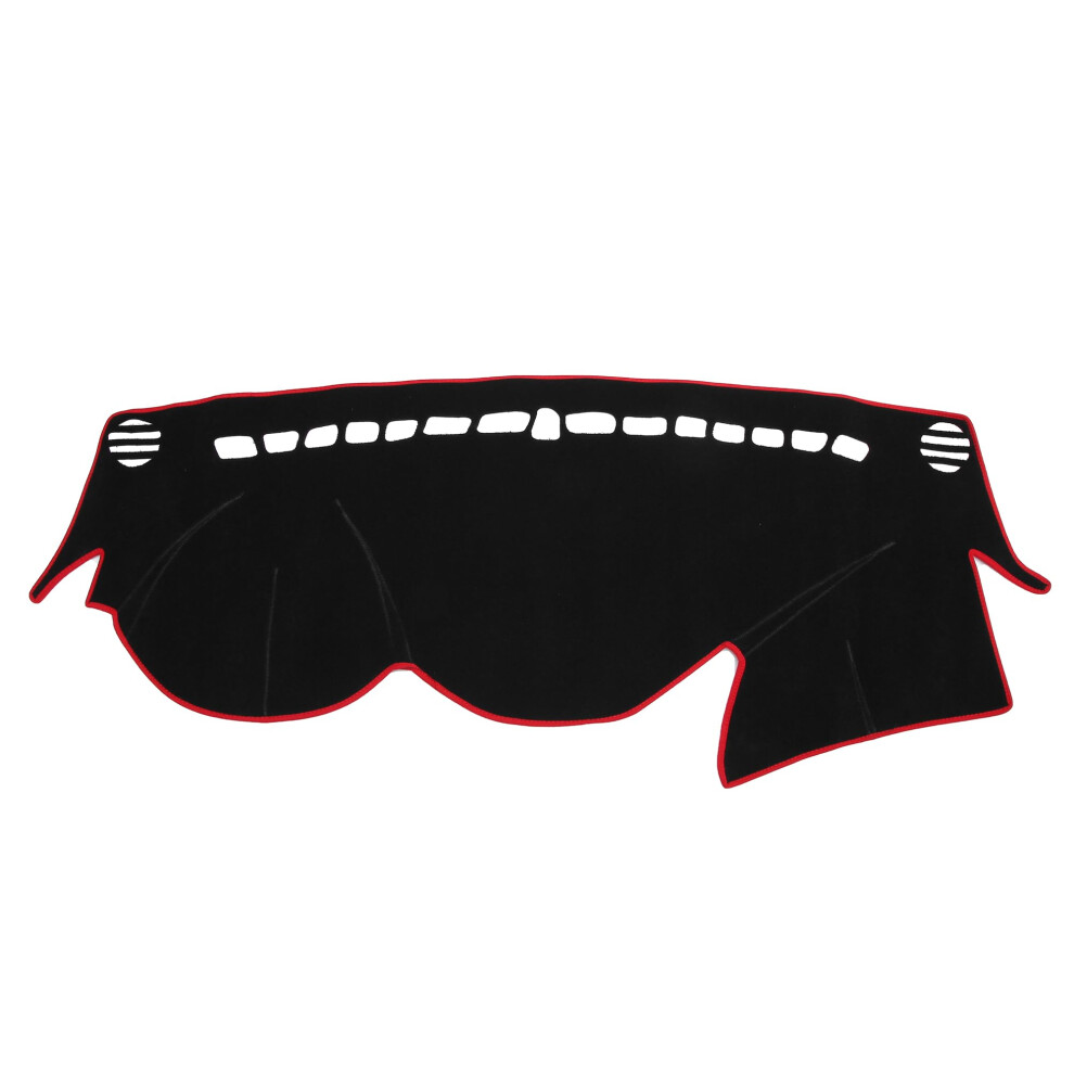 Dashboard Cover For Hyundai Sonata 2011-2014, Non-Slip Polyester Dash Mat, Custom Fit Protector Cover Black/Red 6482260659619