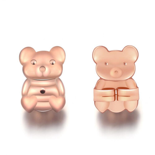 ROMAD Bear Decoration Earrings Back Ear Stud Nut