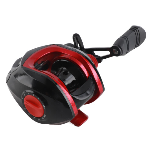 8-kg Baitcasting-Rolle 7,2:1 rechts Schwarz/Rot 2