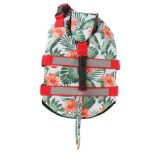 Dog Life Jacket Hawaiian Style Reflective Stripe
