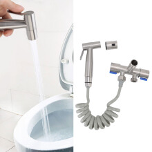 Alcachofa de bidé para inodoro G1/2 acero inoxidable 304 plateado