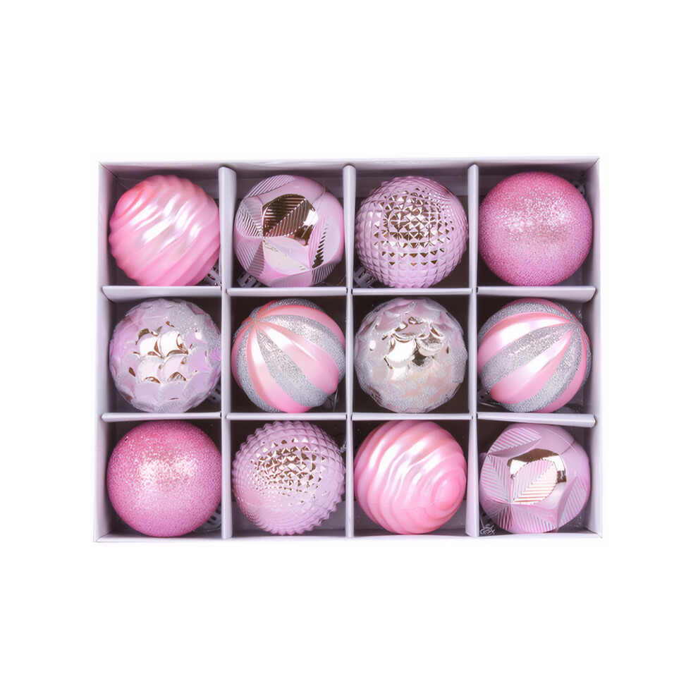 (Pink style) Matte Christmas Ornaments Set For Festive Tree Decoration Each With-image-OPC-PJNFF8X-NEW