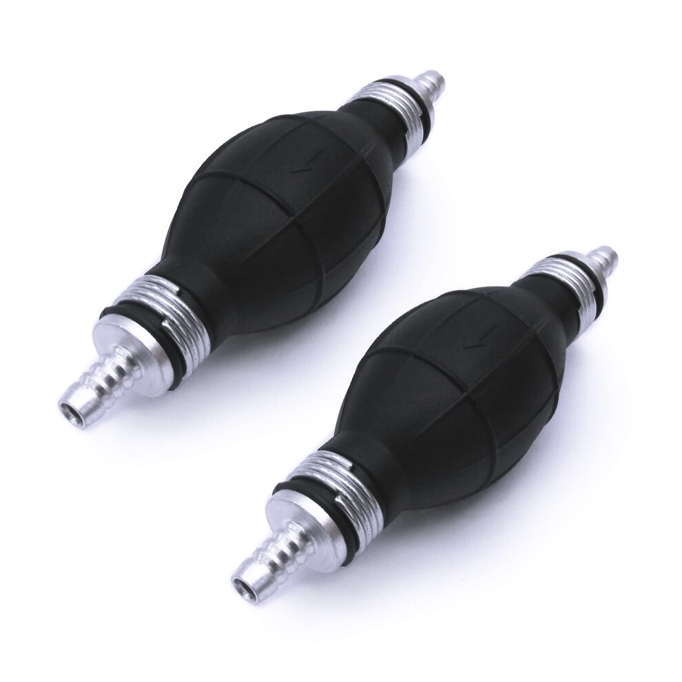 9001080A Rubber Transfer Vacuum Fuel Pump - 8Mm 5/16" Marine Gas Siphon Hand Primer Bulb For Car Boat Motorcycle, 2Pcs 6276012482040