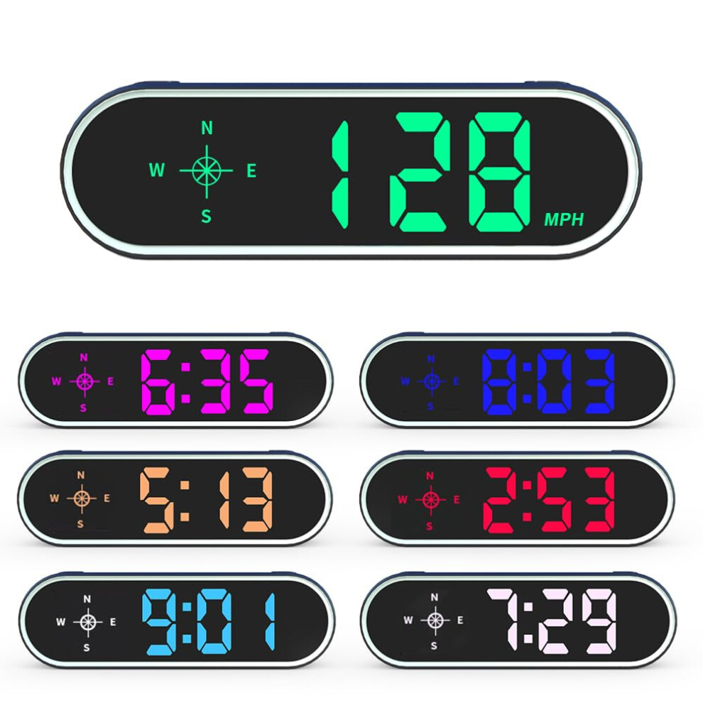 Colorful Speedometer Hud Gps Digital Speed Meter For Cars Trucks, Plug & Play Usb, 7 Color Display, Mph Km/H Compatible 6482260659824