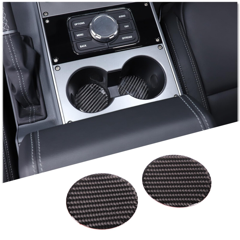 Soft Carbon Fiber Cup Holder Pad Sticker For Ineos Grenadier 2020-2024 Interior Protection Accessories Black 6276012482071