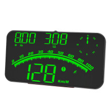 HUD inteligente 5V velocímetro GPS pantalla LED verde