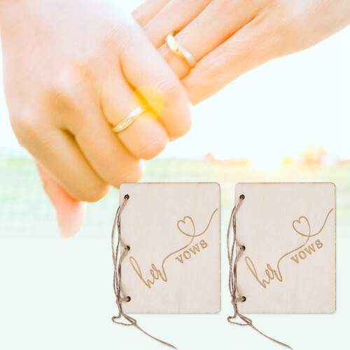 2pcs Wedding Ceremony Party Vow Booklets Oath Book 1