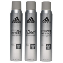 X3 ADIDAS Pro Invisible 48H Anti-Perspirant Deodorant Body Spary 200ml