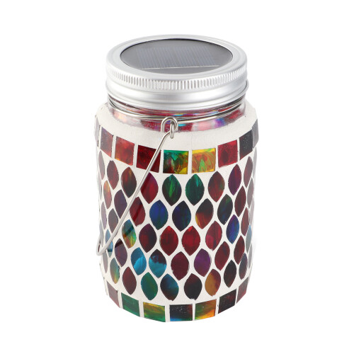 Faroles solares de mosaico 600mAh, 138 cm, multicolor 2