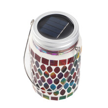 Faroles solares de mosaico 600mAh, 138 cm, multicolor