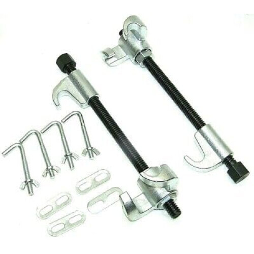 Coil Spring Compressor for Strut Shocks - Heavy Duty Suspension Tool for Easy Removal and Installation, Compatible with Various Models