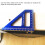 Blaues Aluminium-Winkellineal 45/90 1 mm 12
