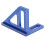 Blaues Aluminium-Winkellineal 45/90 1 mm 1